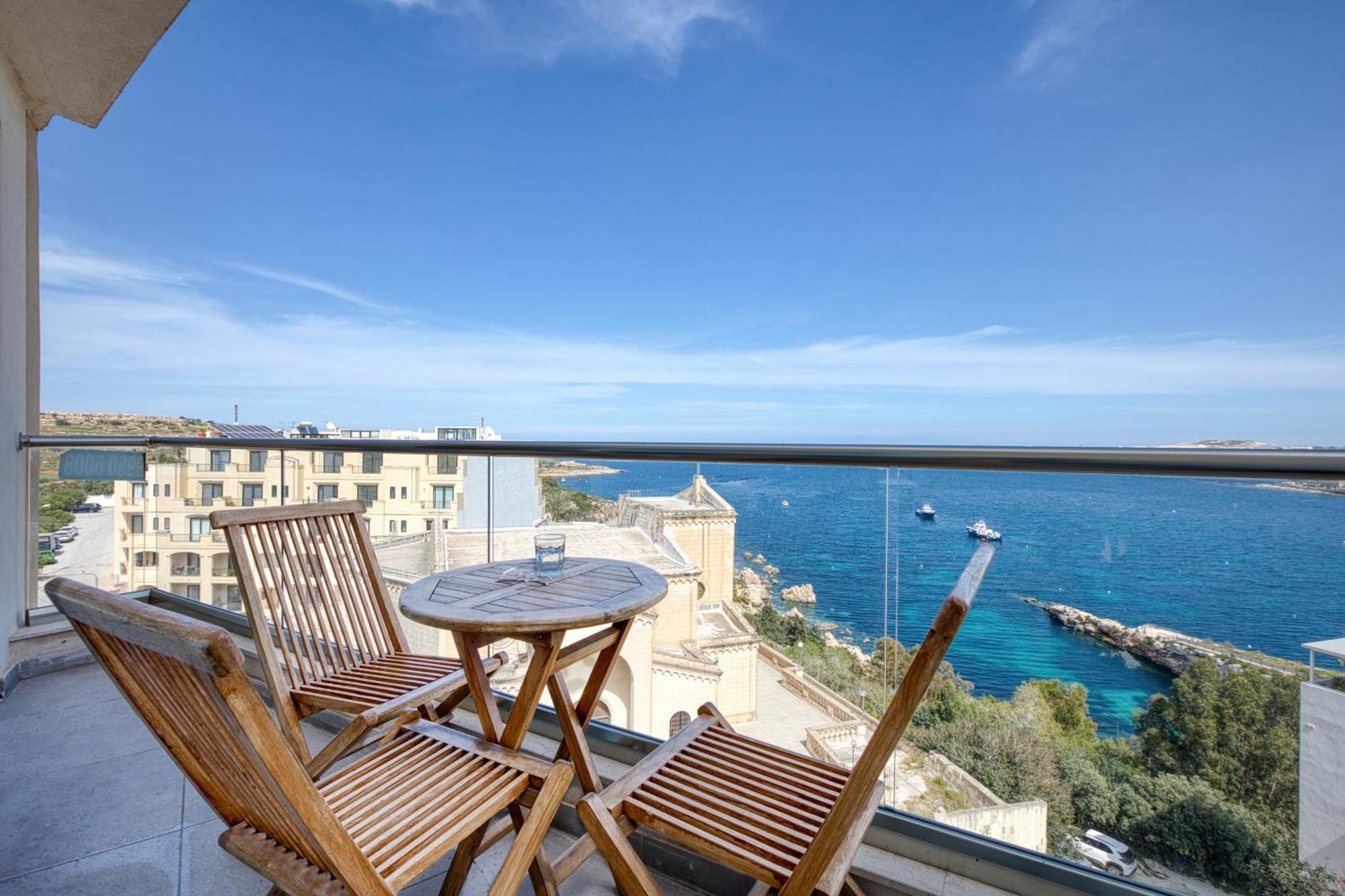 Blu Mar Sea View Apartments 圣保罗湾城 外观 照片
