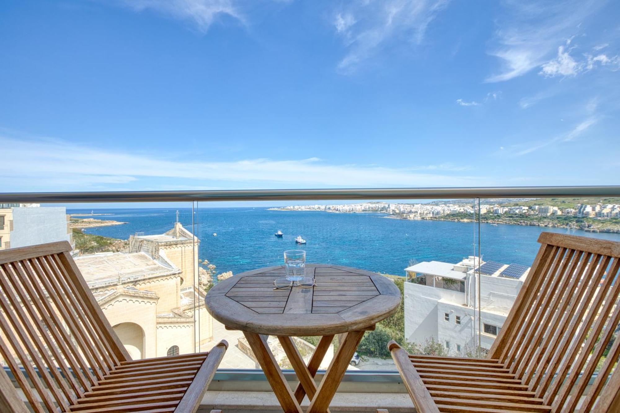 Blu Mar Sea View Apartments 圣保罗湾城 外观 照片