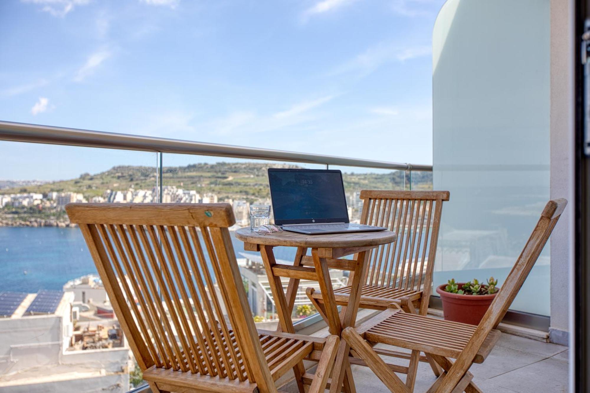 Blu Mar Sea View Apartments 圣保罗湾城 外观 照片